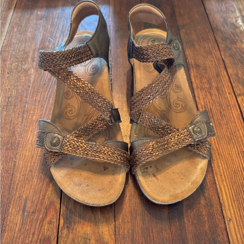 Brown Strappy Sandals-Taos